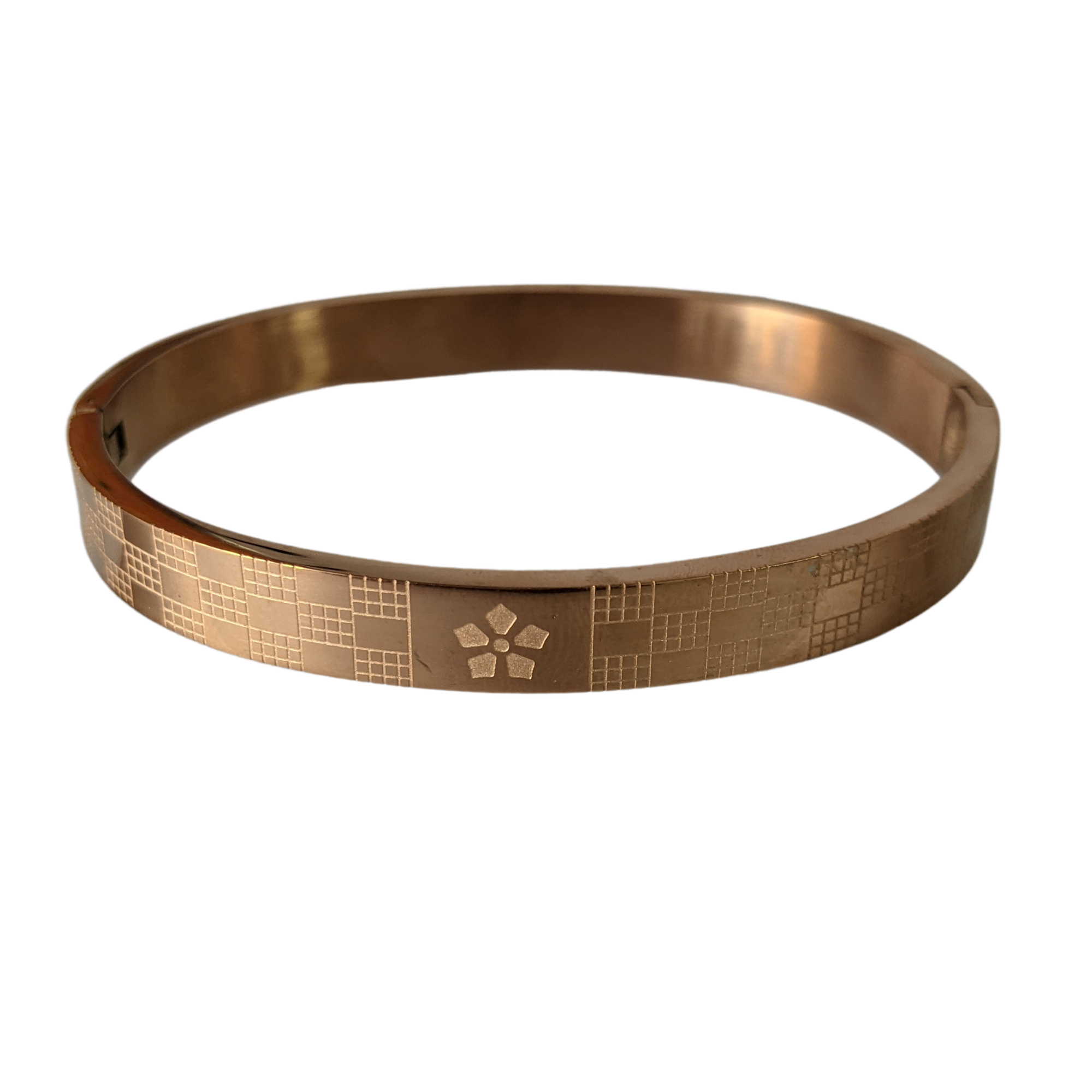 Rose Gold Stainless Steel Kada Bracelet for Men