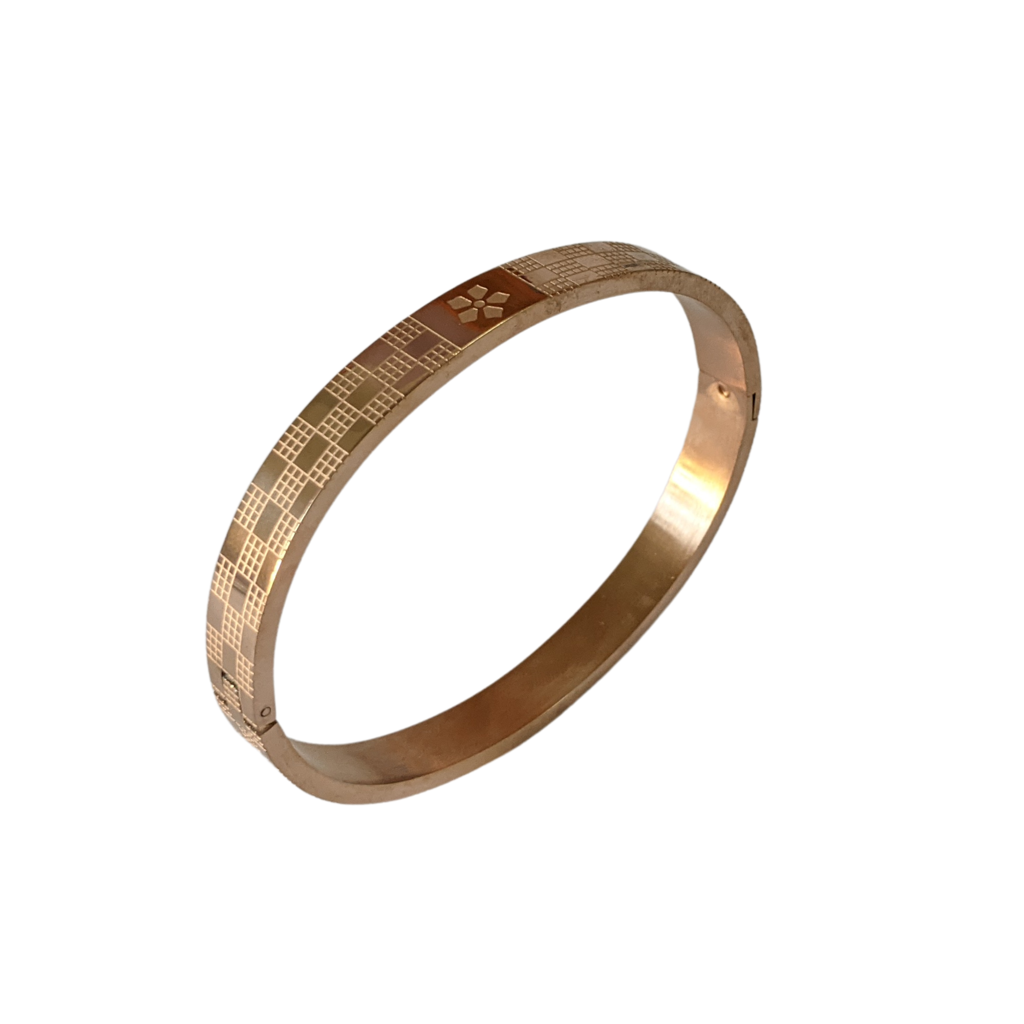 Slim Rose Gold Kada Bracelet for Men