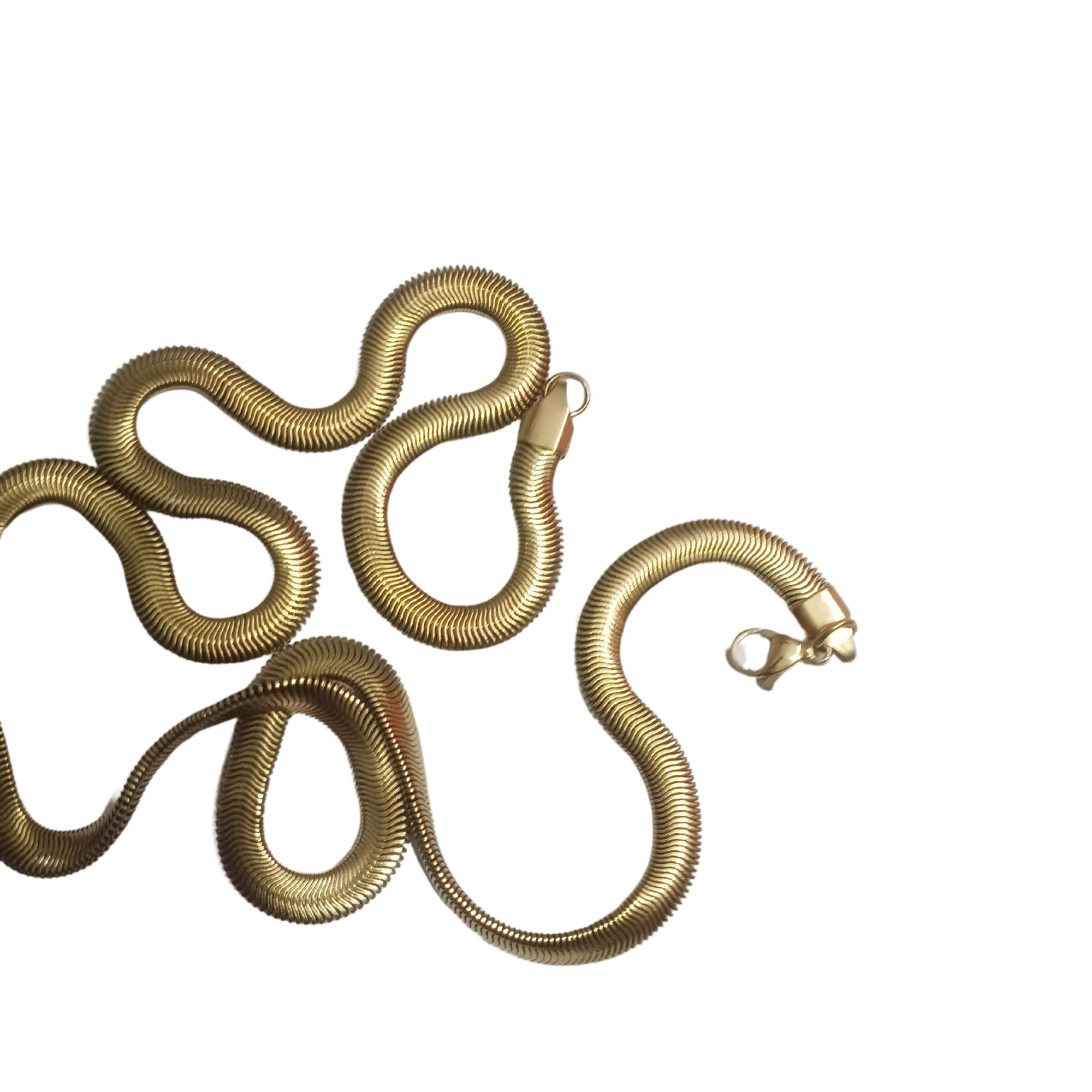 Men’s Bold Gold-Tone Thick Snake Chain