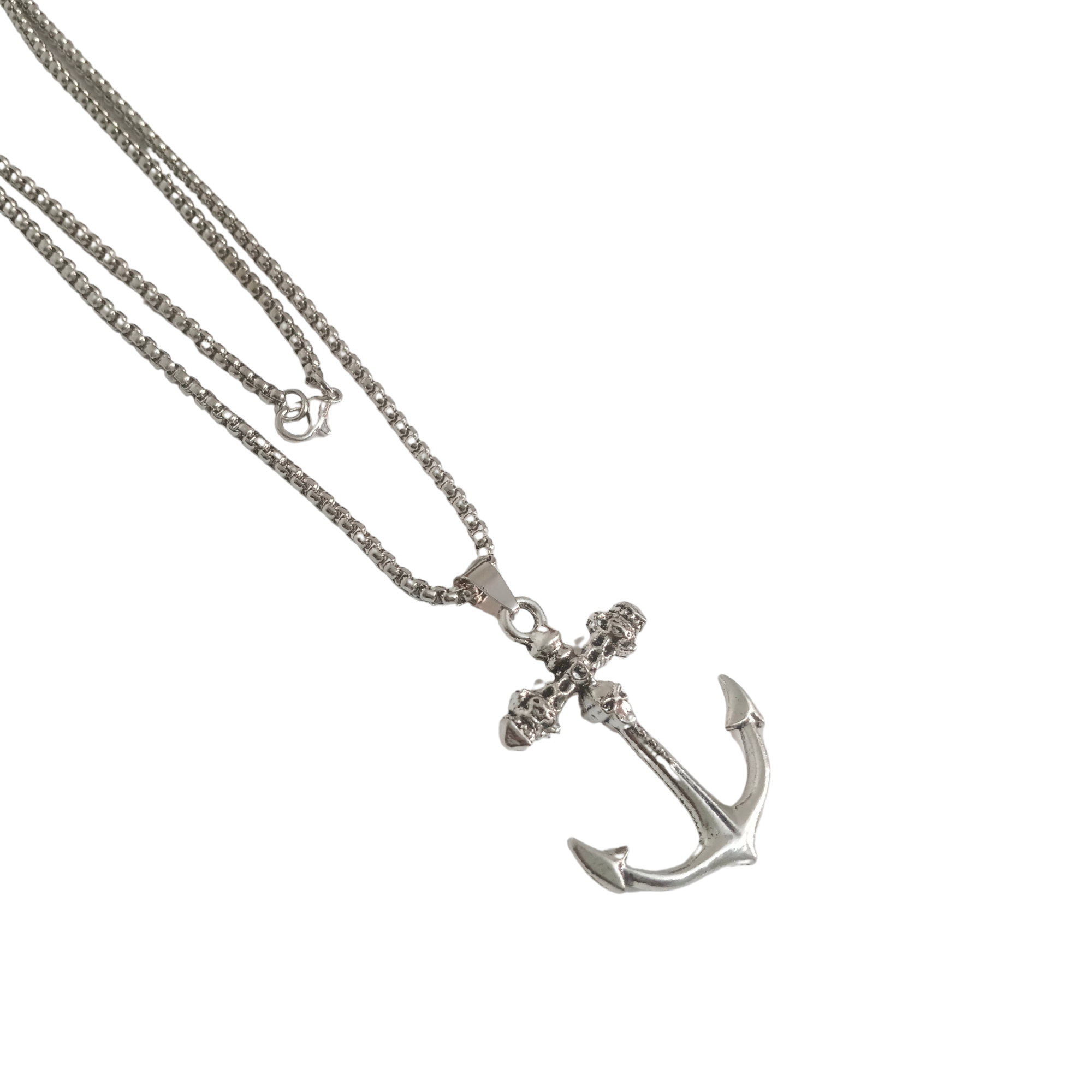 Men’s Anchor Pendant Necklace – Stainless Steel Nautical Chain