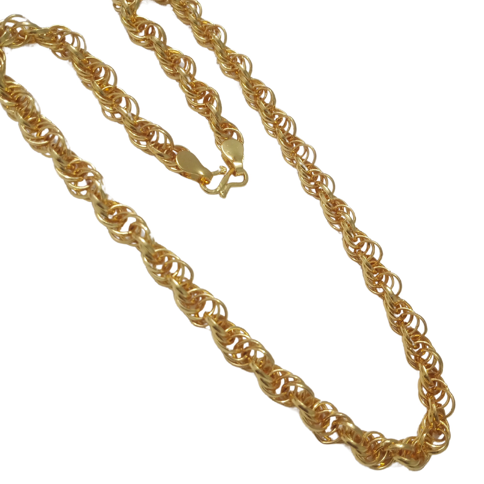 Men’s Gold-Plated Byzantine Chain Necklace