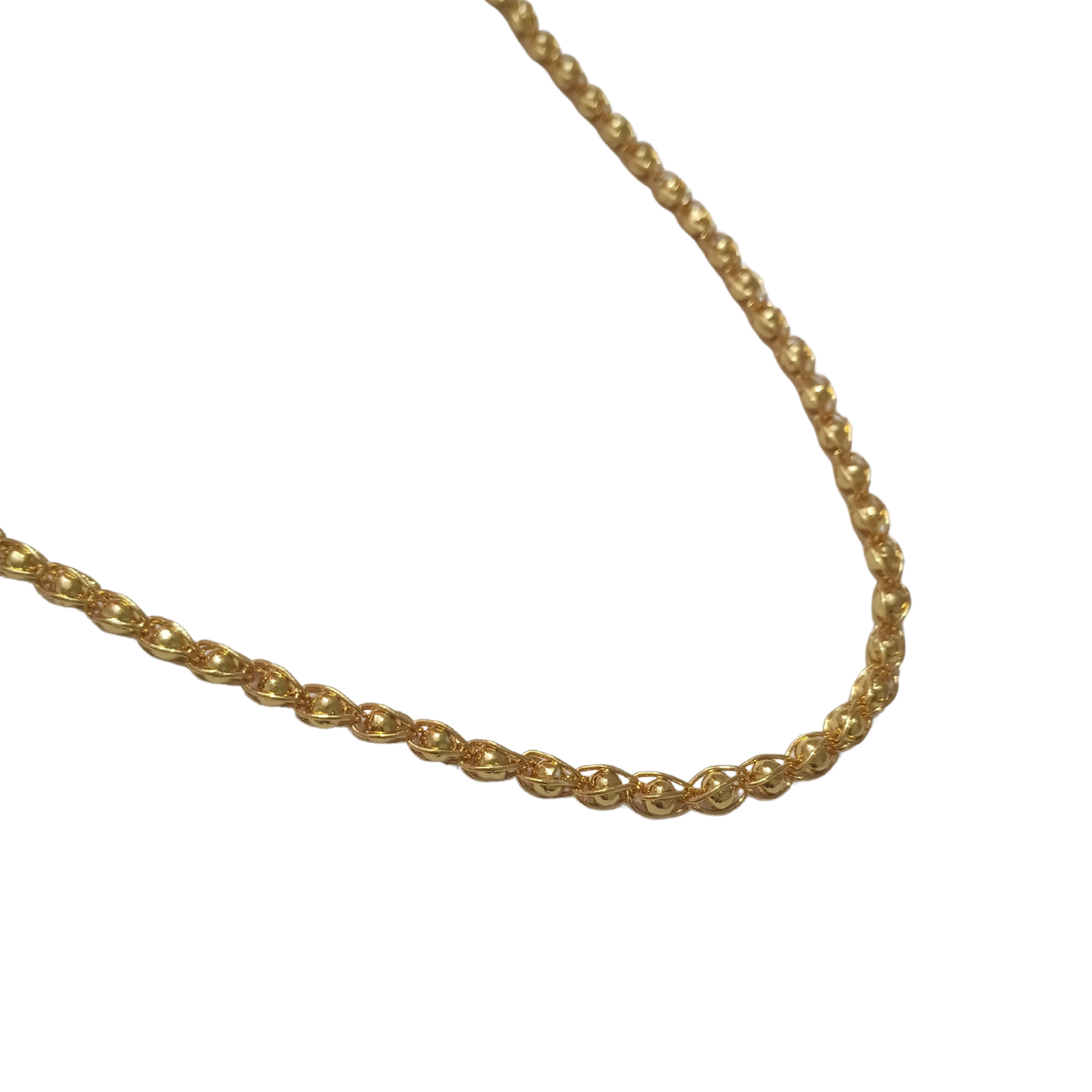 Men’s Gold-Plated Thin Rope Chain – Lightweight Stainless Steel Necklace